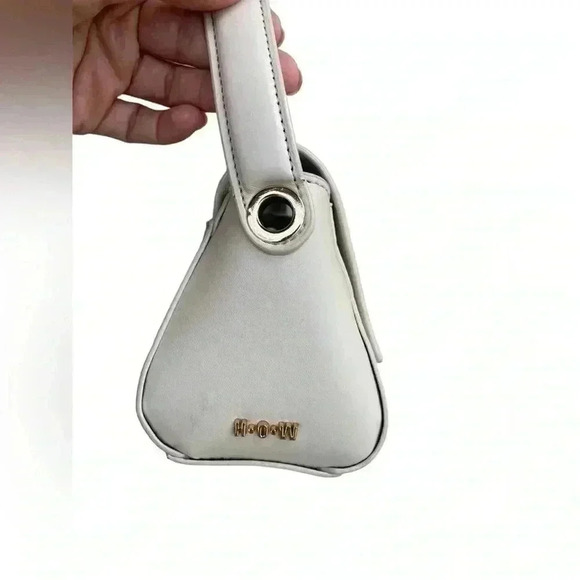 H.O.W women’s hand bag clutch cream off white used in excellent condition - Picture 3 of 12